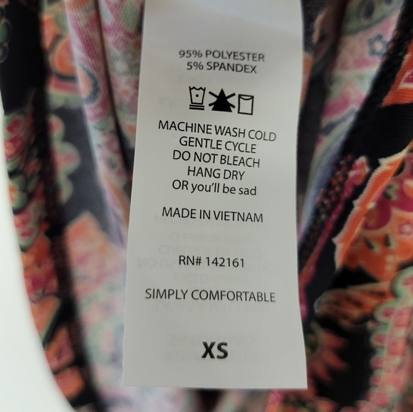 Lularoe Azure stripe A-line Skirt Pink Paisley XS - Picture 5 of 8